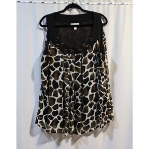 Dress Barn Giraffe Print Sleeveless BlouseSize 18/20